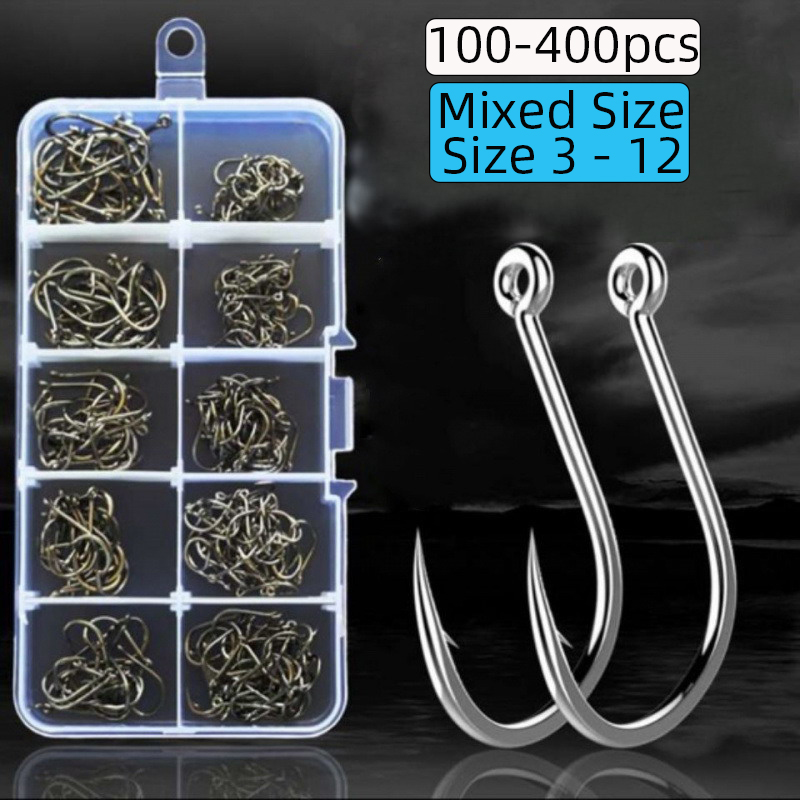 Fishing Hook Circle - 100-400 peças/caixa 3 # -12 #